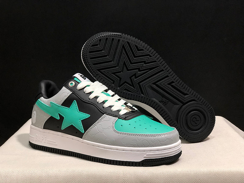 BAPE STA Low Sneakers – Mint/Black/Grey